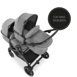 Hauck Atlantic Twin Pushchair - Grey