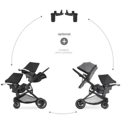 Hauck Atlantic Twin Pushchair - Grey