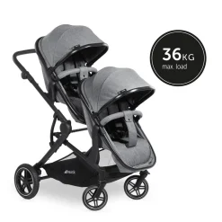 Hauck Atlantic Twin Pushchair - Grey