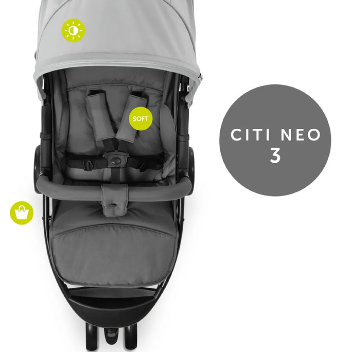 Hauck Citi Neo 3 Pushchair - Grey