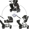 Hauck Duett 2 Tandem Pushchair - Black