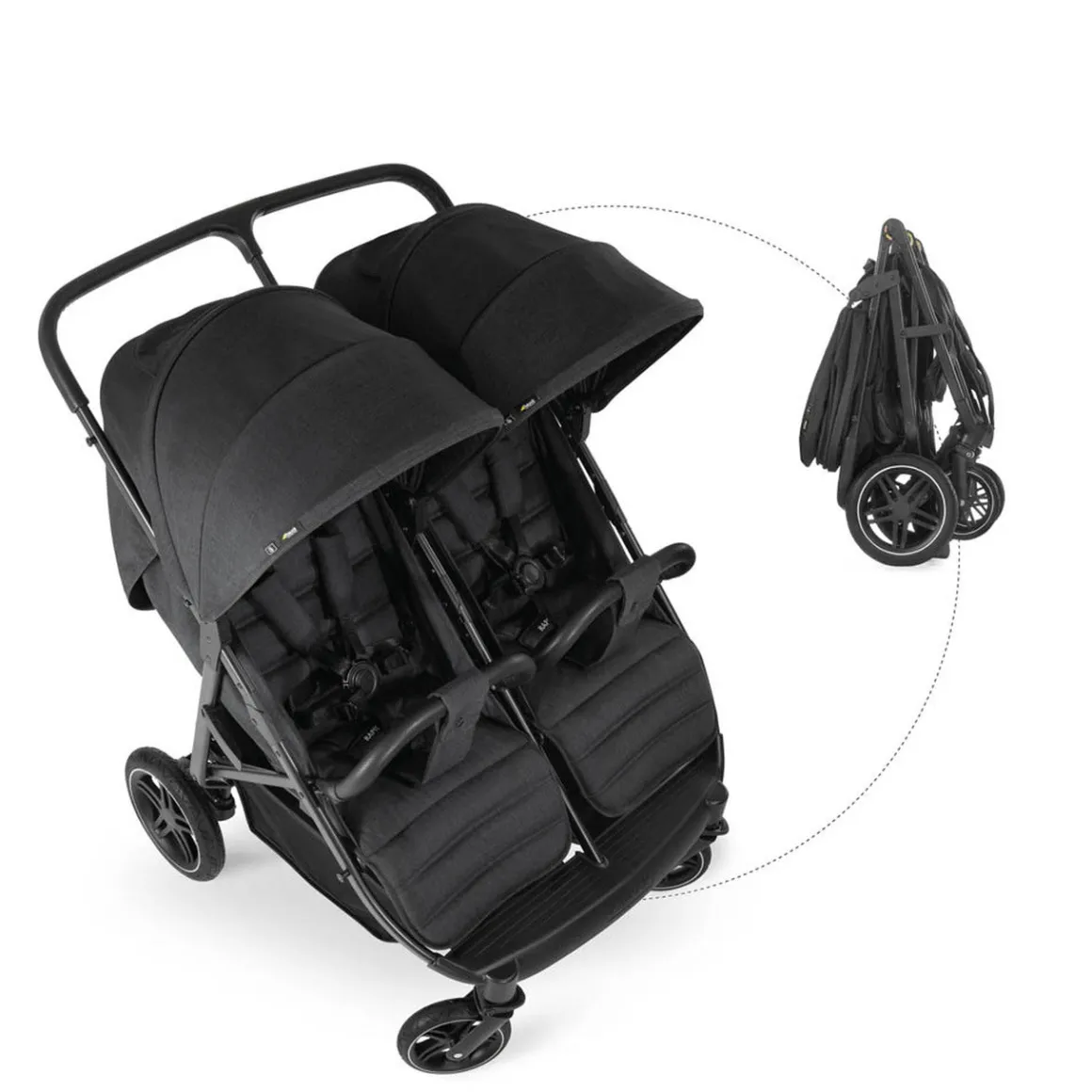 Hauck Uptown Duo Twin Pushchair - Black