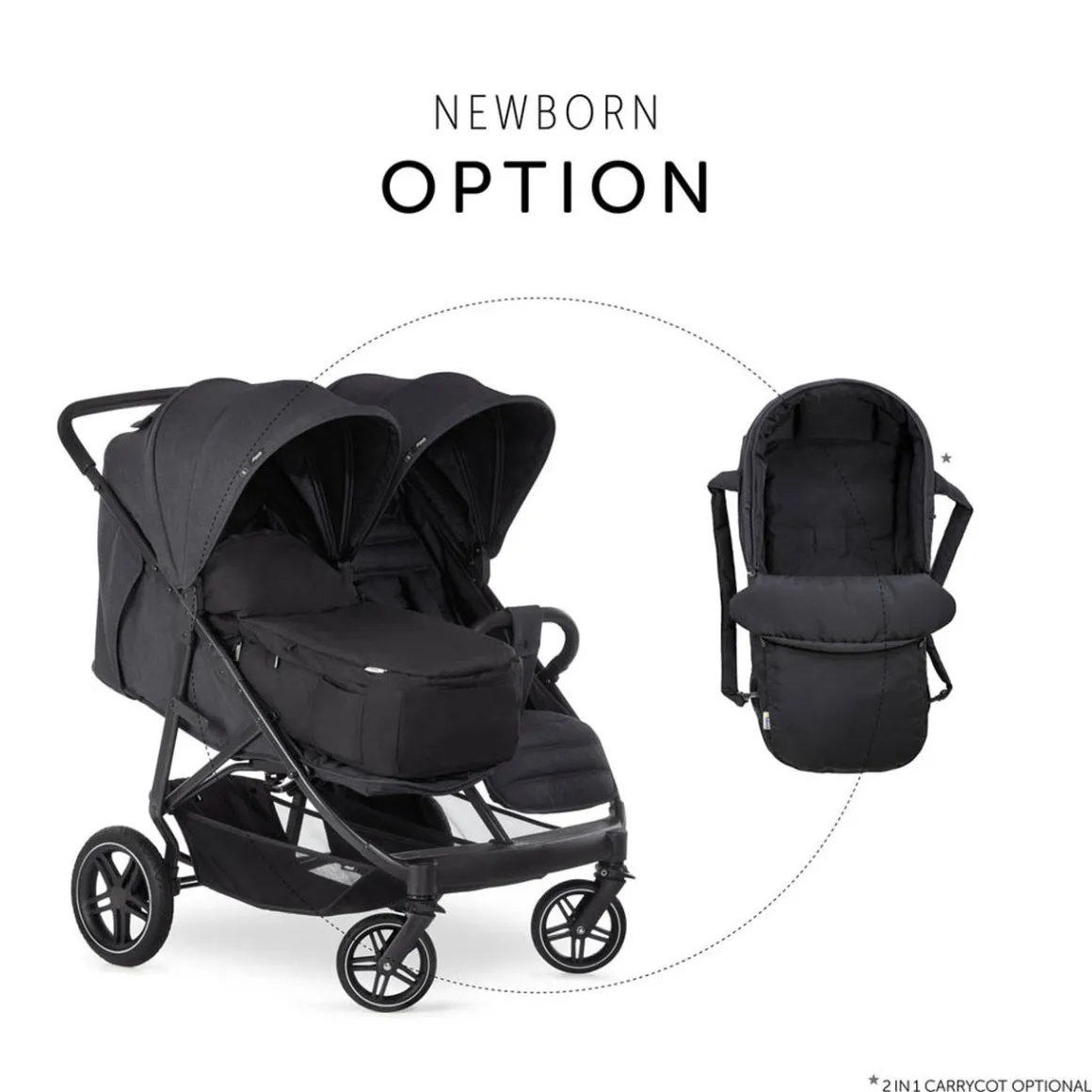 Hauck Uptown Duo Twin Pushchair - Black