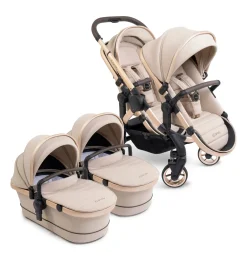 iCandy Peach 7 Pushchair & Carrycot - Twin Bundle - Biscotti