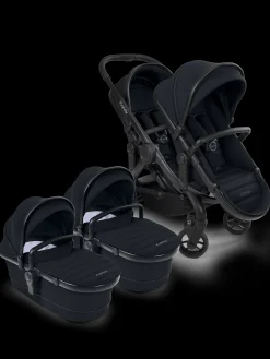 iCandy Peach 7 Pushchair & Carrycot - Twin Bundle - Black