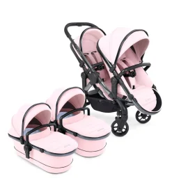 iCandy Peach 7 Pushchair & Carrycot - Twin Bundle - Blush