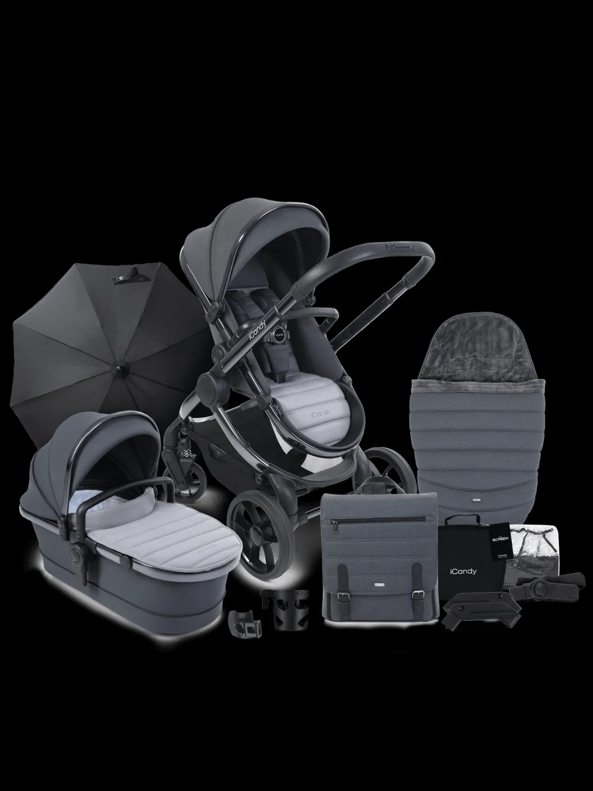 iCandy Peach 7 Pushchair & Carrycot Complete Bundle - Truffle