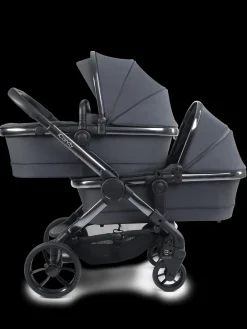 iCandy Peach 7 Pushchair & Carrycot - Twin Bundle - Dark Grey