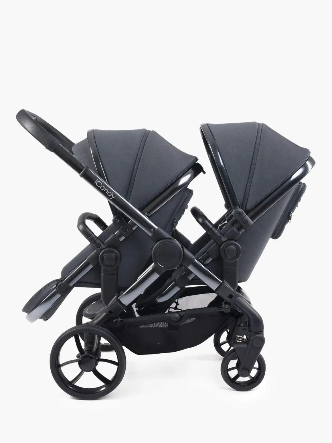 iCandy Peach 7 Pushchair & Carrycot - Double Bundle - Dark Grey