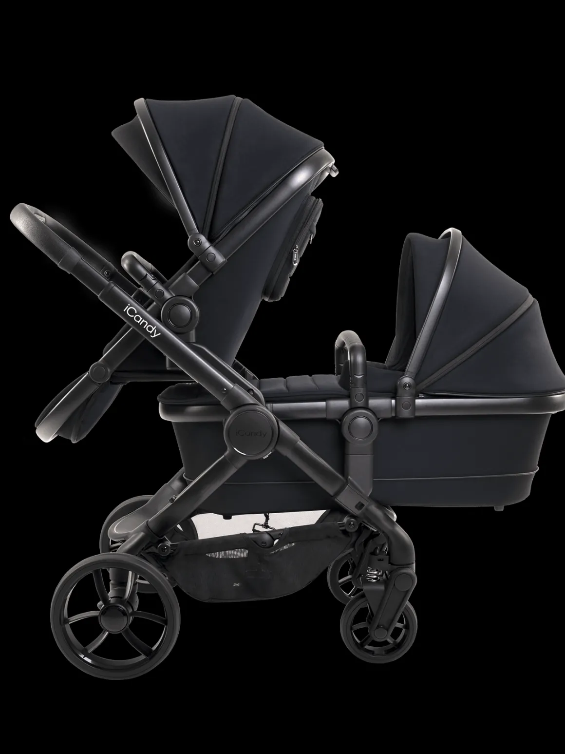 iCandy Peach 7 Pushchair & Carrycot - Double Bundle - Black
