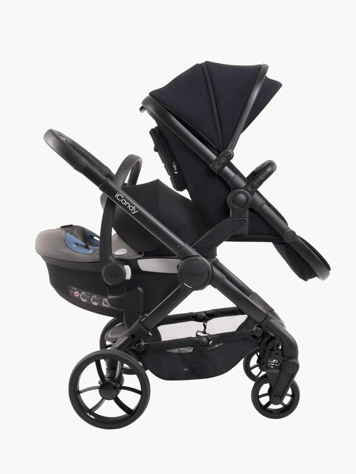 iCandy Peach 7 Pushchair & Carrycot - Double Bundle - Black