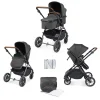 Ickle Bubba - Cosmo 2 in 1 Pushchair Set - Graphite/Tan