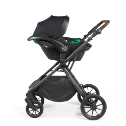Ickle Bubba - Cosmo All in One i-Size Travel System with ISOFIX Base - Black/Tan