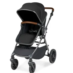 Ickle Bubba - Cosmo All in One i-Size Travel System with ISOFIX Base - Black/Tan