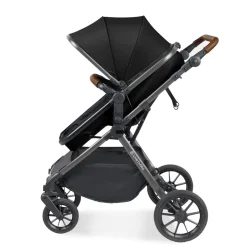 Ickle Bubba - Cosmo All in One i-Size Travel System with ISOFIX Base - Black/Tan