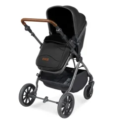 Ickle Bubba - Cosmo All in One i-Size Travel System with ISOFIX Base - Black/Tan