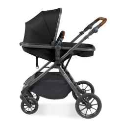 Ickle Bubba - Cosmo All in One i-Size Travel System with ISOFIX Base - Black/Tan