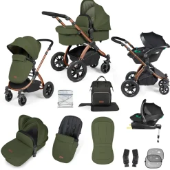 Ickle Bubba - Stomp Luxe - All in One i-Size Stratus Travel System & Isofix Base