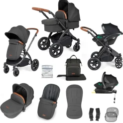 Ickle Bubba - Stomp Luxe - All in One i-Size Stratus Travel System & Isofix Base