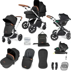 Ickle Bubba - Stomp Luxe - All in One i-Size Stratus Travel System & Isofix Base