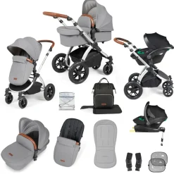 Ickle Bubba - Stomp Luxe - All in One i-Size Stratus Travel System & Isofix Base