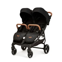 Ickle Bubba Venus Double Stroller - Black/Tan