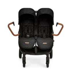 Ickle Bubba Venus Double Stroller - Black/Tan