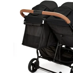 Ickle Bubba Venus Double Stroller - Black/Tan