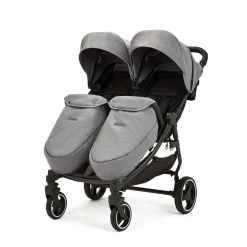 Ickle Bubba Venus MAX Double Stroller -  Space Grey / Black