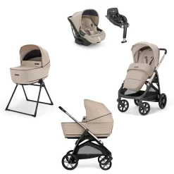 Inglesina Aptica Travel System with 360 base & reclining car seat (2025) - Pashmina Beige