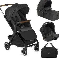 Jane Newel + Micro Pro + Koos iSize R1 Travel System, Cold Black