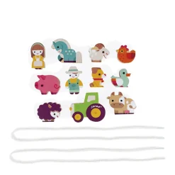Janod - Stringable Farm Beads