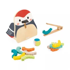 Janod Wooden Woodpecker and Caterpillars Game