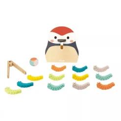 Janod Wooden Woodpecker and Caterpillars Game
