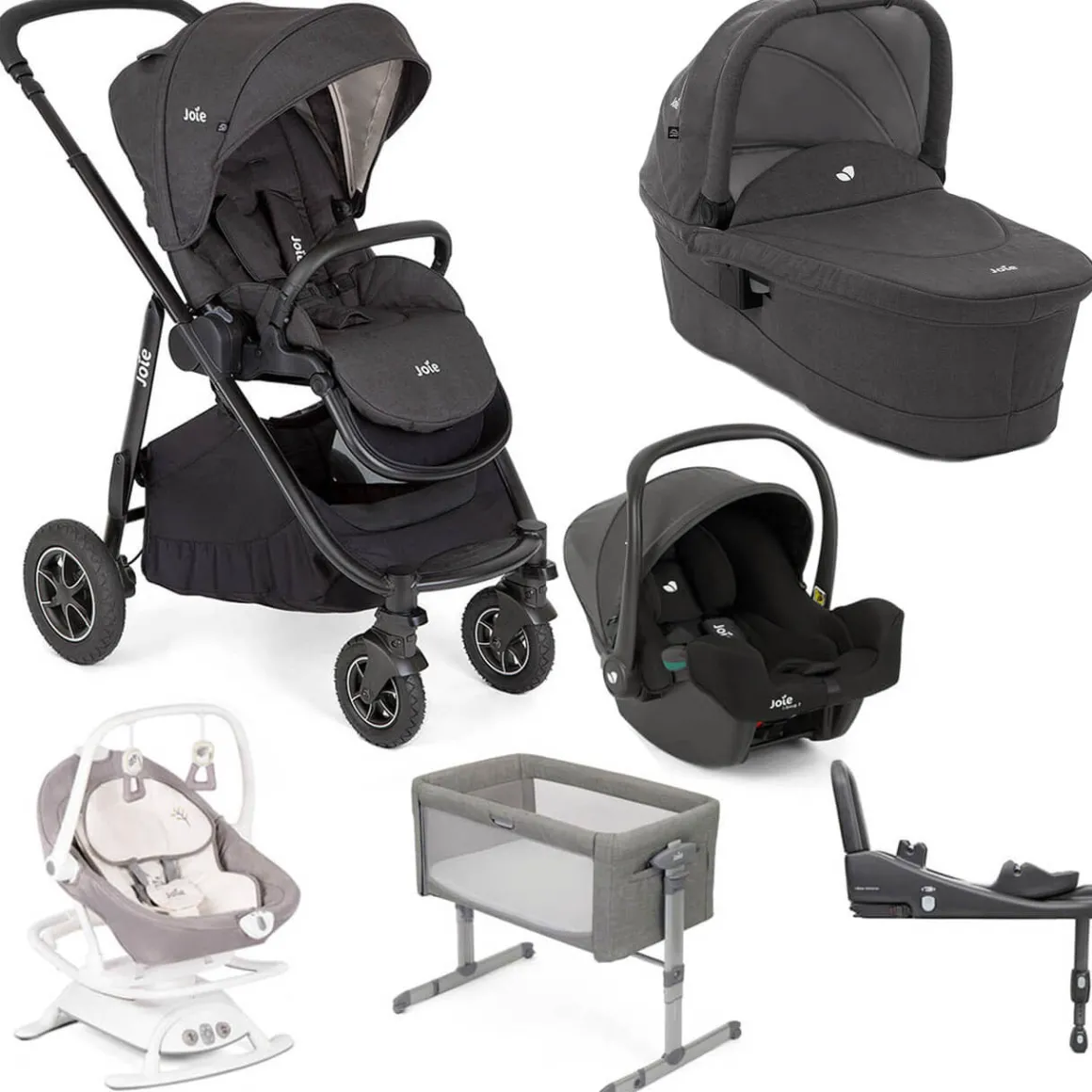 Joie Versatrax Newborn Essentials Bundle - Shale