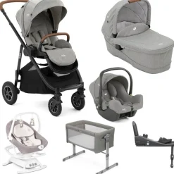 Joie Versatrax Newborn Essentials Bundle - Pebble