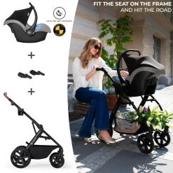 Kinderkraft - A-TOUR Travel System - Black