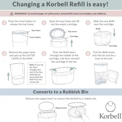 Korbell Bin Liner / 3 Pack Refill - 16 Litre