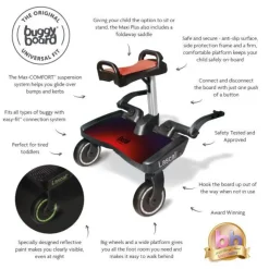 Lascal BuggyBoard Maxi Plus - Red Cube with Red Saddle