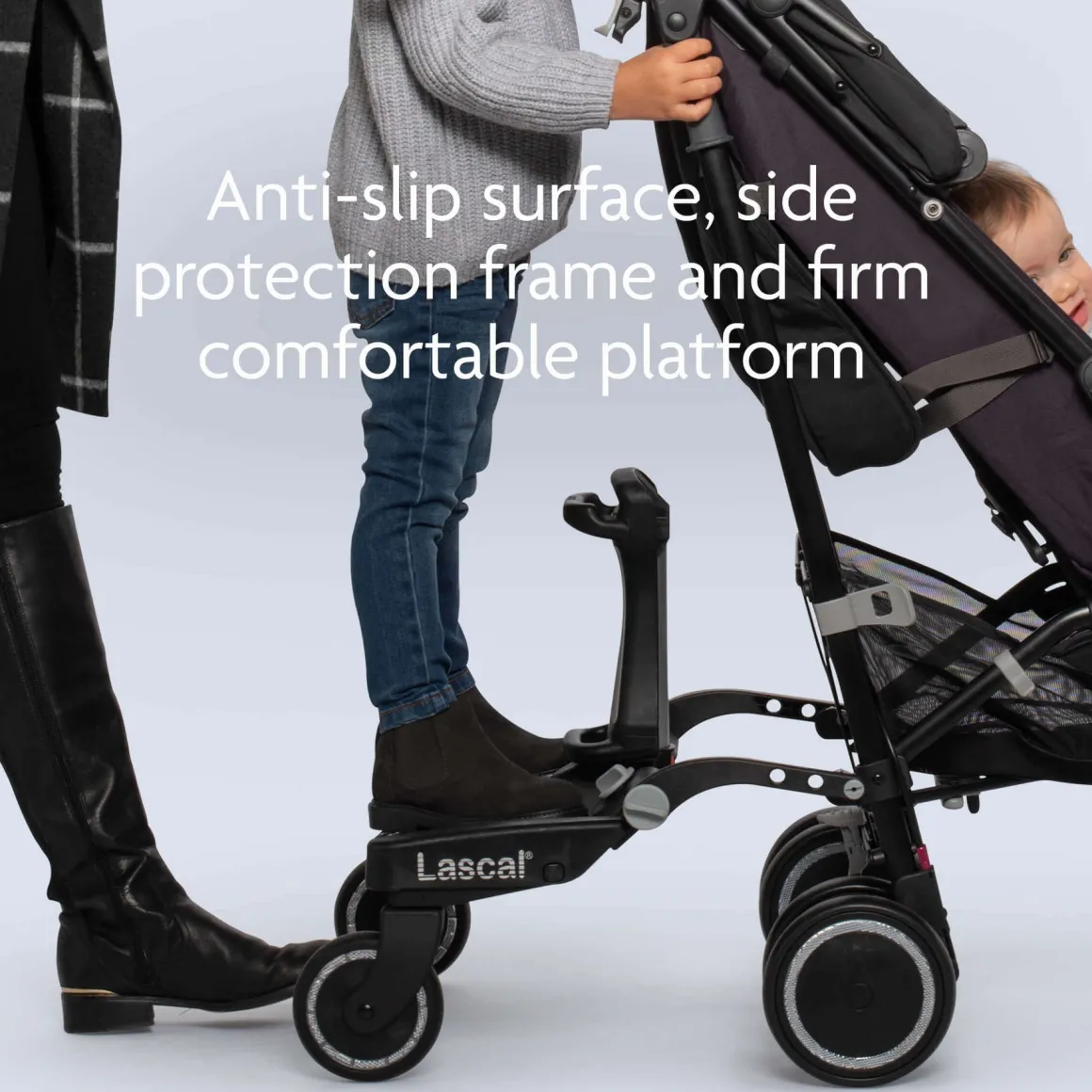 Lascal BuggyBoard Maxi Plus - Black Croc with Black Saddle