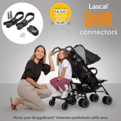 Lascal BuggyBoard Maxi Plus - Black Croc with Black Saddle