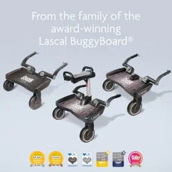 Lascal BuggyBoard Maxi Plus - Black Croc with Black Saddle