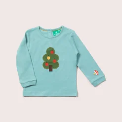 Little Green Radicals - Apple Tree Applique Long Sleeve T-Shirt