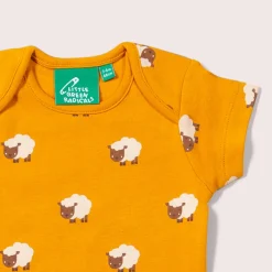 Little Green Radicals - Counting Sheep Organic Baby Bodysuit Set - 2 Pack