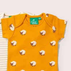 Little Green Radicals - Counting Sheep Organic Baby Bodysuit Set - 2 Pack