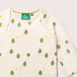 Little Green Radicals - Cream Winter Trees Organic Waffle T-Shirt & Jogger Playset
