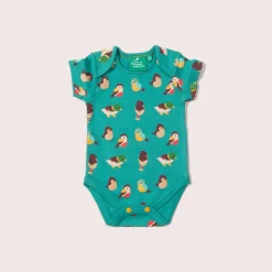 Little Green Radicals - Garden Birds Organic Baby Bodysuit Set - 2 Pack