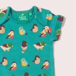 Little Green Radicals - Garden Birds Organic Baby Bodysuit Set - 2 Pack