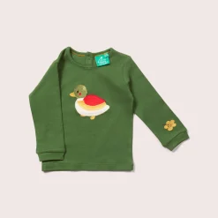 Little Green Radicals - Little Duck Applique Long Sleeve T-Shirt