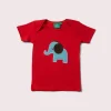 Little Green Radicals - Little Elephant Applique Short Sleeve T-Shirt